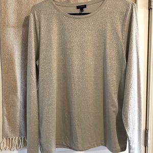 Talbots Shimmery crew neck blouse